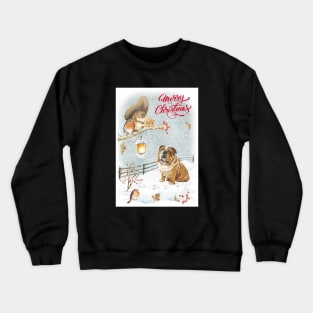 English Bulldog Merry Christmas Santa Dog Crewneck Sweatshirt